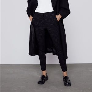 Sale!! Zara Tapered Jacquard Polka Dot Pants
